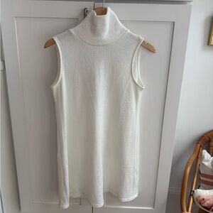 Tobi Cream Knit Turtleneck Dress